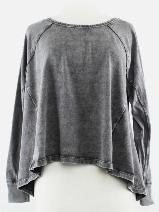 Free People We the Free Cotton Pullover Shirt Cupcake Sunrise Dolman Sleeve Top - Picture 2 of 8